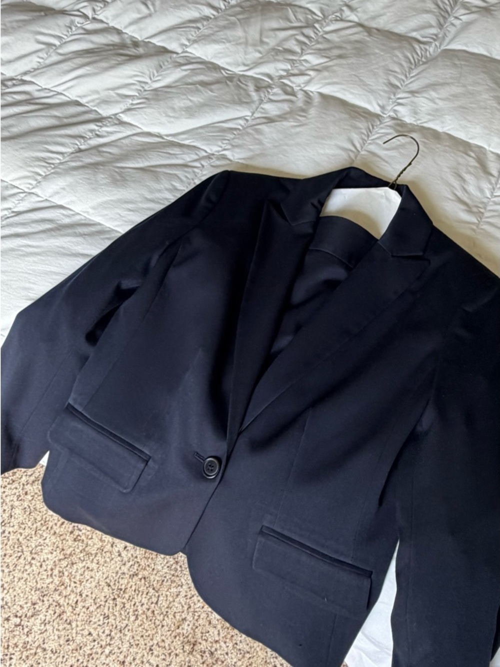 Women”s Blue Single-Button Suit - Picture 2 of 9